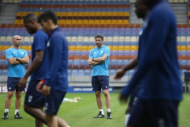 BORISOV , 20-08-2018, Borisov Arena , season 2018 2019, Champions League , training PSV , 1 day before the match FC BATE Borisov - PSV , trainer coach Mark van Bommel Training PSV in Borisov  x2411402x