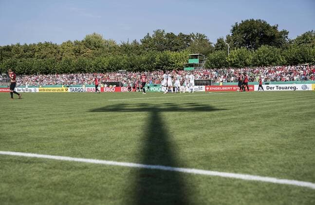 Jubel Team HB Soccer DFB Pokal 1 Round Wormatia Worms SV Werder Bremen HB 1 6 on 18 08 2018 in Worms Germany DFL regulations prohibit any use of images as image sequences or quasi video