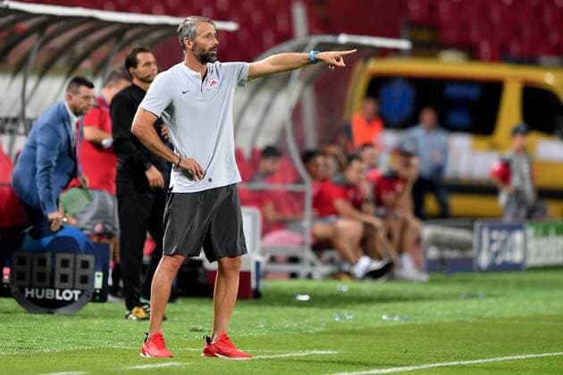 SOCCER - CL quali, Belgrade vs RBS BELGRADE,SERBIA,21.AUG.18 - SOCCER - UEFA Champions League qualification play-off, FC Red Star Belgrade vs Red Bull Salzburg. Image shows head coach Marco Rose (RBS). GEPAxpictures xFlorianxErtl