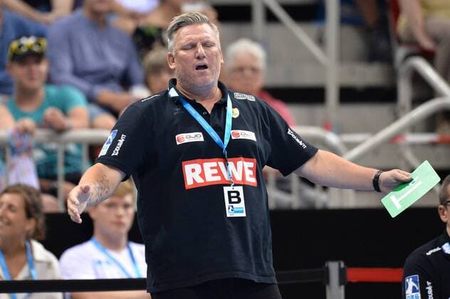 Handball Pixum Super Cup SG Flensburg Handewitt Rhein Neckar Löwen on 22 08 2018 at the ISS Dome in Dusseldorf Nikolaj Jacobsen Head coach Rhein Neckar Löwen xTTx
