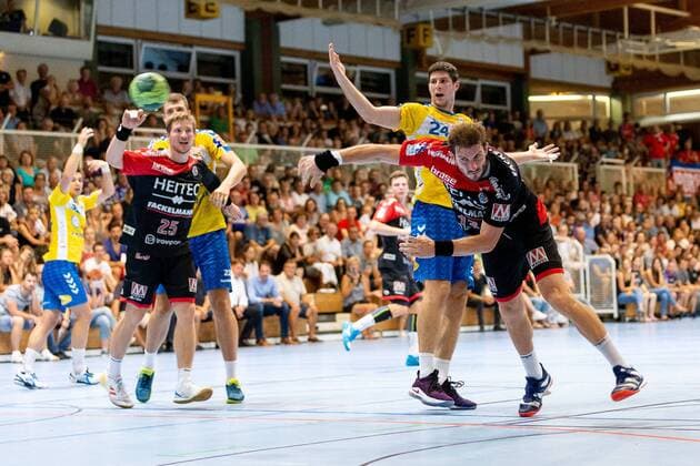 22 08 2018 Handball 1 Bundesliga DKB HBL Season 2018 2019 Friendly Match HC Erlangen HCE KS Vive Kielce ThHa Michael Haass Haass 13 HC Erlangen HCE Marko Mamic 24 Vive Kielce