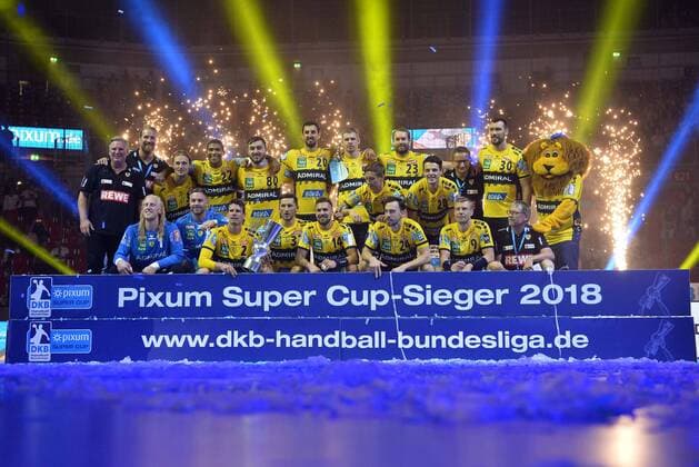 Handball Pixum Super Cup SG Flensburg Handewitt Rhein Neckar Löwen on 22.08.2018 at the ISS Dome in Düsseldorf Winner Pixum Super Cup 2018 Rhein Neckar Löwen xTTx