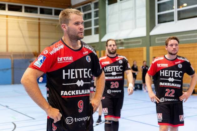 22 08 2018 Handball 1 Bundesliga DKB HBL Season 2018 2019 Friendly Match HC Erlangen HCE KS Vive Kielce ThHa Petter Overby 9 HC Erlangen HCE Nico Büdel 20 HC Erlangen Dominik Mappes 22 HC Erlangen HCE