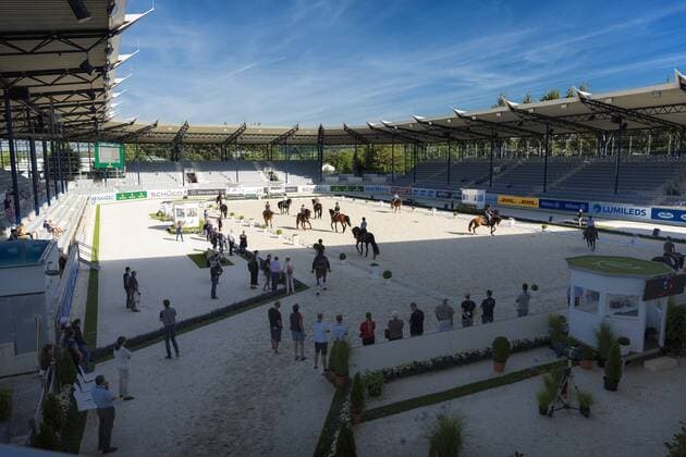 18 23 d0827 Training Dressage 2018 07 18 09 22 42h CHIO AACHEN Equestrian World Championships Aachen Aachen Soers Germany Training Education Equestrian Sports Dressage