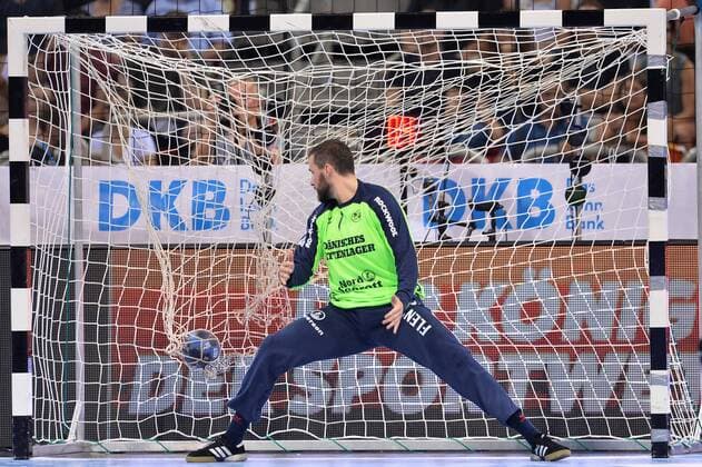 Handball Pixum Super Cup SG Flensburg Handewitt Rhein Neckar Löwen on 22.08.2018 at the ISS Dome in Dusseldorf Benjamin Buric Flensburg xTTx