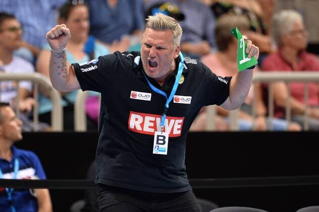 Handball Pixum Super Cup SG Flensburg Handewitt Rhein Neckar Löwen on 22 08 2018 at the ISS Dome in Dusseldorf Nikolaj Jacobsen Head coach Rhein Neckar Löwen xTTx