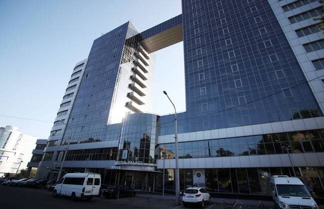 RB Leipzig in Zaporozhye Football Euro League Qualifiers Zaporozhye Ukraine 22 08 2018 The Euro League qualifier Sorja Luhansk UKR vs. RB Leipzig GER will take place in Zaporozhye tomorrow. In the picture Khotisa Palace Teamhotel of RB Leipzig