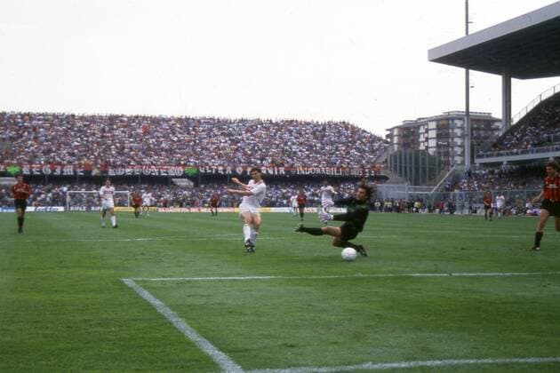 GOL MARCO VAN BASTEN CAMPIONATO SERIE A 1991-92 FOGGIA-MILAN 2-8