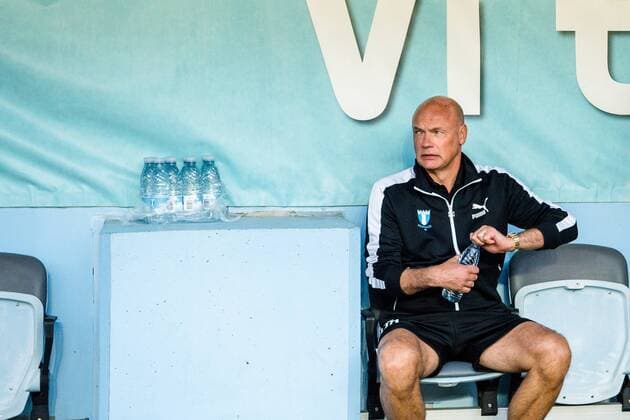 180823 head coach Uwe Rösler or Malmö FF prior to the UEFA Europa League qualifying match between Malmö FF and Midtjylland on August 23, 2018 in Malmö Photo Ludvig Thunman BILDBYR N code LT 35525  Copyright: LUDVIGxTHUNMAN BB180823LT008