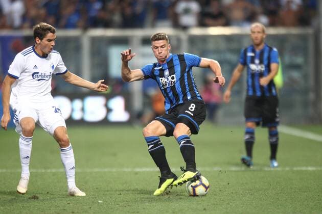 Fußball, EL Quali, Atalanta Bergamo - FC Kopenhagen Photo LaPresse Moro Francesco august 23-2018 reggio emilia (Italy) ATALANTA vs COPENAGHEN - first leg of the play-offs of the preliminaries of Uefa Europa League 2018-2019- Mapei stadium Reggio Emilia Soccer in the pic: Gosens Robin  Copyright: xMoroxFrancesco LaPresse LaPressex
