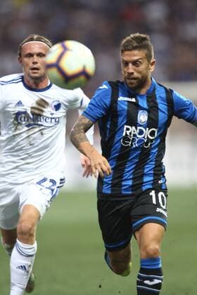 Fußball, EL Quali, Atalanta Bergamo - FC Kopenhagen Photo LaPresse Moro Francesco august 23-2018 reggio emilia (Italy) ATALANTA vs COPENAGHEN - first leg of the play-offs of the preliminaries of Uefa Europa League 2018-2019- Mapei stadium Reggio Emilia Soccer in the pic: Gomez Alejandro Dario  Copyright: xMoroxFrancesco LaPresse LaPressex