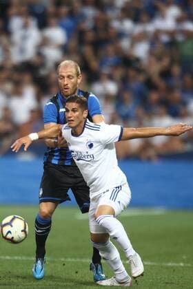 Fußball, EL Quali, Atalanta Bergamo - FC Kopenhagen Photo LaPresse Moro Francesco august 23-2018 reggio emilia (Italy) ATALANTA vs COPENAGHEN - first leg of the play-offs of the preliminaries of Uefa Europa League 2018-2019- Mapei stadium Reggio Emilia Soccer in the pic: masiello andrea  Copyright: xMoroxFrancesco LaPresse LaPressex