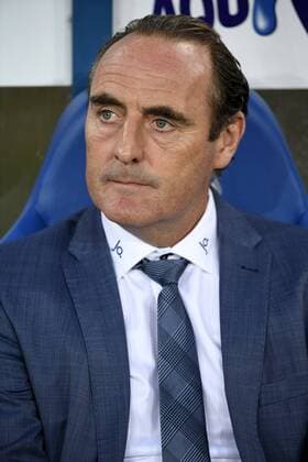 GENT, BELGIUM - AUGUST 23 : Yves Vanderhaeghe Headcoach of KAA Gent pictured during the Europa League play-off 1st leg game between AA Gent and Bordeaux on August 23, 2018 in Gent, Belgium, 23 08 2018 FOOTBALL : La gantoise vs Bordeaux - Europa League - 23 08 2018 PHOTONEWS PANORAMIC  775212207