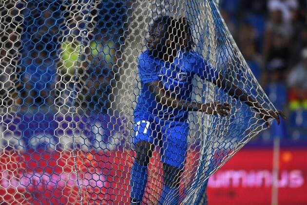 GENK, BELGIUM - AUGUST 23 : Dieumerci Ndongala forward of Genk during the UEFA Europa League Play-Offs 1st Leg match between KRC Genk and Brondby IF on August 23, 2018 in Genk, Belgium, 23 08 2018 ( FOOTBALL : KRC Genk v Brondby IF - UEFA Europa League Play-Offs 1st Leg - 23 08 2018 PHOTONEWS PANORAMIC  775212206