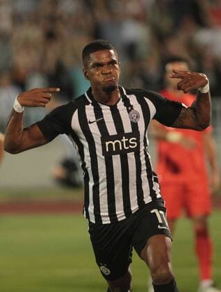 23.08.2018 Belgrade(Serbia) FK Partizan-Besiktas JK play off Europa League men s football Ricardo Gomes FK Partizan celebrate first goal on match : 