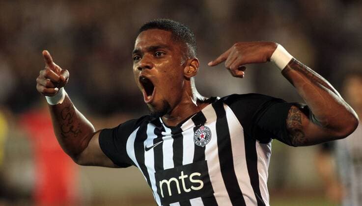 23.08.2018 Belgrade(Serbia) FK Partizan-Besiktas JK play off Europa League men s football Ricardo Gomes FK Partizan celebrate first goal on match : 