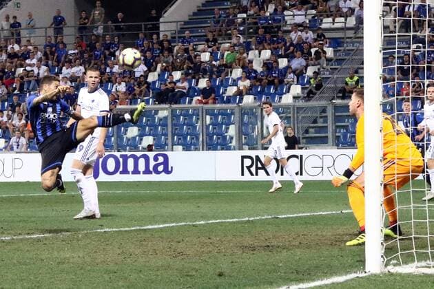 Photo LaPresse Moro Francesco august 23-2018 reggio emilia (Italy) ATALANTA vs COPENAGHEN - first leg of the play-offs of the preliminaries of Uefa Europa League 2018-2019- Mapei stadium Reggio Emilia Soccer in the pic: Gomez Alejandro Dario  Copyright: xMoroxFrancesco LaPresse LaPressex