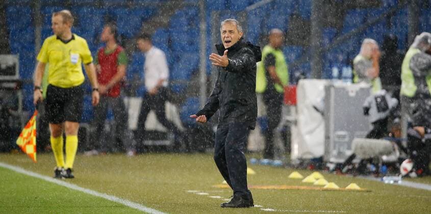 23 08 2018 St Jakob Park Basel SWITZERLAND Season 2018 2019 Men Soccer European League Qualification First leg FC Basel Apollon Limassol Manager Marcel Koller FC Basel