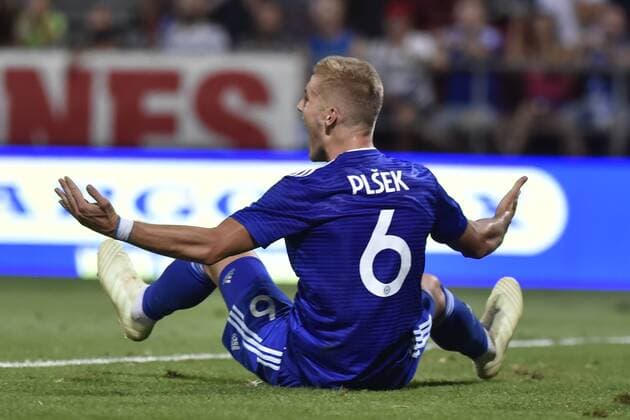 Jakub Plsek (Olomouc) is seen during the European League qualification match SK Sigma Olomouc vs Sevilla in Olomouc, Czech Republic, August 23, 2018. (CTKxPhoto JaroslavxOzana) CTKPhotoP201808230965001  JAO 08