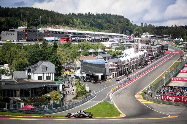 Grosjean N°8 Haas FORMULE 1 : Essais Grand Prix de Belgique - Spa Francorchamps - 24 08 2018 Photonews Panoramic 