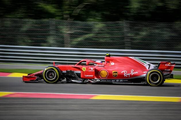 Raikkonen N°7 Ferrari FORMULE 1 : Essais Grand Prix de Belgique - Spa Francorchamps - 24 08 2018 Photonews Panoramic 