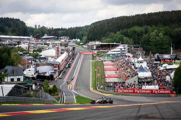 Grosjean N°8 Haas FORMULE 1 : Essais Grand Prix de Belgique - Spa Francorchamps - 24 08 2018 Photonews Panoramic 