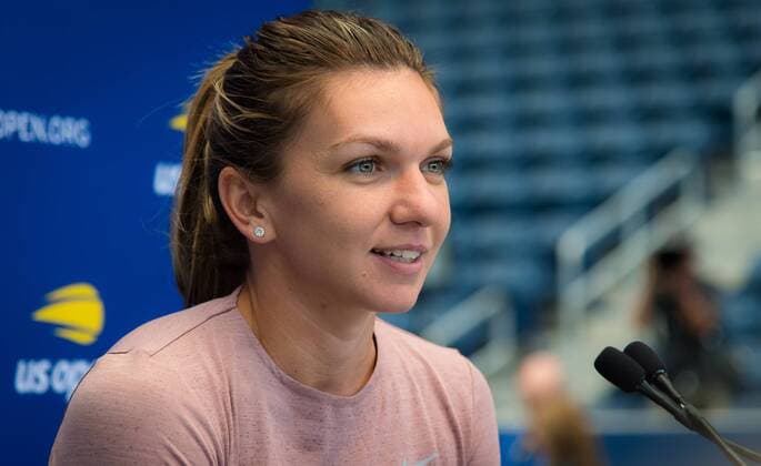 August 24, 2018 - Simona Halep of Romania during Media Day at the 2018 US Open Grand Slam tennis tournament. New York, USA. August 24th 2018. 2018 US Open - 24 Aug - ZUMAa181 20180824_zaa_a181_096 Copyright: xAFP7x