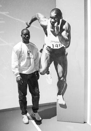 Ben Johnson im ZDF Sportstudio fotografiert am 19.8.1991 in Mainz Ben Johnson im ZDF Sportstudio fotografiert am 19.8.1991 in Mainz *** Ben Johnson on ZDF Sportstudio photographed on 19 8 1991 in Mainz Ben Johnson on ZDF Sportstudio photographed on 19 8 1991 in Mainz