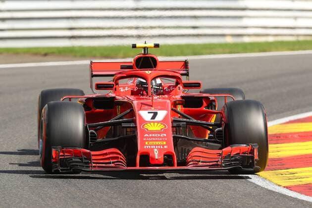 Ferrari s Finnish driver Kimi Raikkonen pictured during the free test ahead of the Spa-Francorchamps Formula One Grand Prix of Belgium race, in Spa-Francorchamps, Saturday 25 August 2018. BRUNOxFAHY  x05413282x