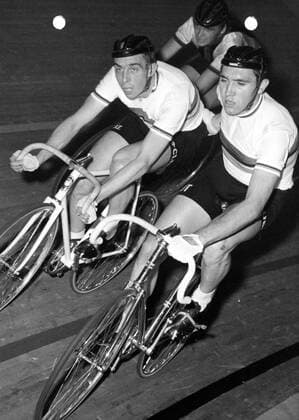 - GENT, BELGIUM (FILE) : This file picture dated 15 October 1967 shows Eddy Merckx and Patrick Sercu during Belgian championship Madison. They have confirmed their title of Belgium champions. ARCHIVES  x85112023stx