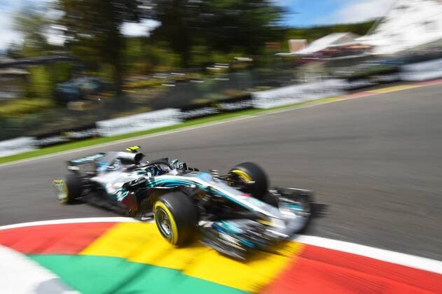 xekx 24 08 26 08 2018 FIA Formula 1 Championship Grand Prix of Belgium 2018 Grand Prix Belgium GP Belgian Pictured Valtteri Bottas FIN 77 Mercedes AMG Petronas Motorsport Spa Francochamps Belgium eel-fotografie Eberhard Krieger