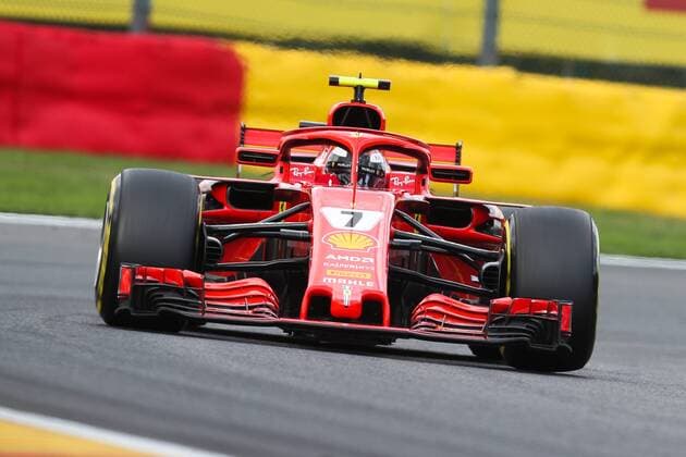 Ferrari s Finnish driver Kimi Raikkonen pictured during the qualifications ahead of the Spa-Francorchamps Formula One Grand Prix of Belgium race, in Spa-Francorchamps, Saturday 25 August 2018. BRUNOxFAHY  x05413350x