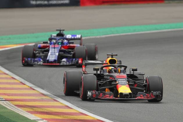 Red Bull s Australian driver Daniel Ricciardo pictured during the qualifications ahead of the Spa-Francorchamps Formula One Grand Prix of Belgium race, in Spa-Francorchamps, Saturday 25 August 2018. BRUNOxFAHY  x05413360x