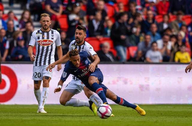 Neymar Jr ( PSG ) FOOTBALL : Paris Saint Germain vs Angers SCO - Ligue 1 - Paris - 25 08 2018 FedericoPestellini Panoramic 