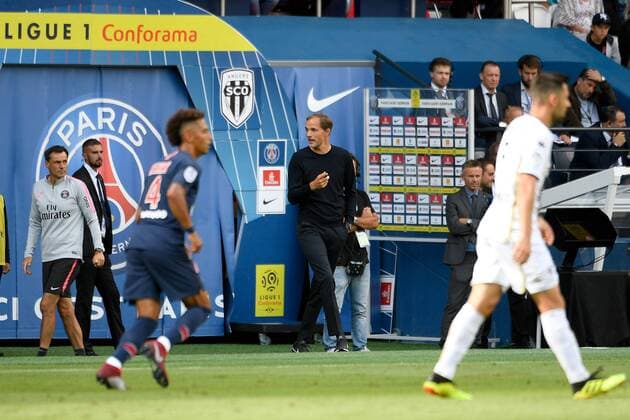 THOMAS TUCHEL (ENTRAINEUR PSG) FOOTBALL : Paris SG vs Angers - Ligue 1 Conforama - 25 08 2018 FEP Panoramic 