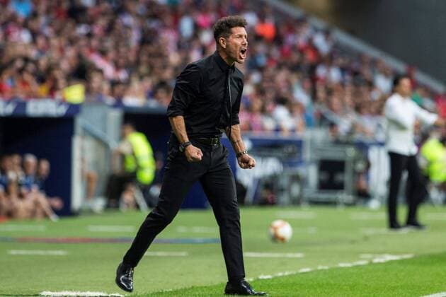 Atletico de Madrid s head coach Diego Pablo Simeone is seen during the Spanish Primera Division soccer match at Wanda Metropolitano stadium in Madrid, Spain, 25 August 2018. Atletico de Madrid vs Rayo Vallecano !ACHTUNG: NUR REDAKTIONELLE NUTZUNG!  Copyright: xRodrigoxJimenezx GRAF302 20180825-636708298691755481