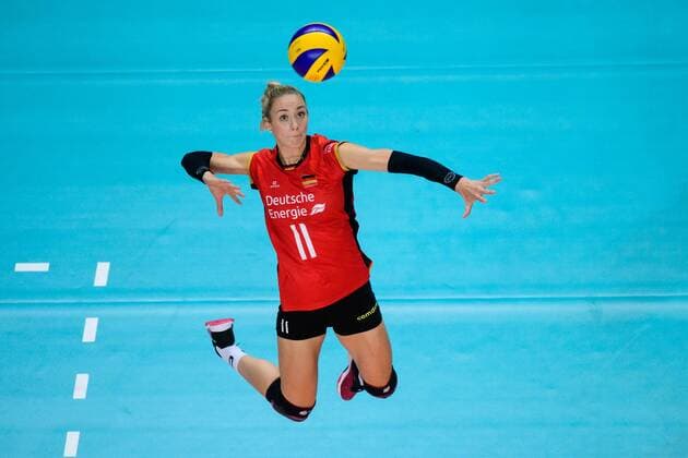 25 08 2018 ÖVB Arena Bremen Volleyball International Match Germany vs. Netherlands Attack Louisa Lippmann 11 GER
