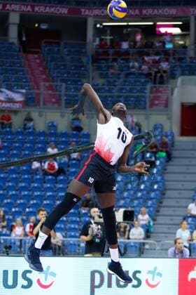 Volleyball, Länderspiel, Kanada - Frankreich KRAKOW 26.08.2018 SIATKOWKA XVI MEMORIAL HUBERTA JERZEGO WAGNERA --- VOLLEYBALL XVI HUBERT JERZY WAGNER MEMORIAL TOURNAMENT KANADA - FRANCJA CANADA - FRANCE N Z SHARON VERNON EVANS FOT ANNA KLEPACZKO FOTOPYK NEWSPIX.PL --- Newspix.pl  180826LUM007