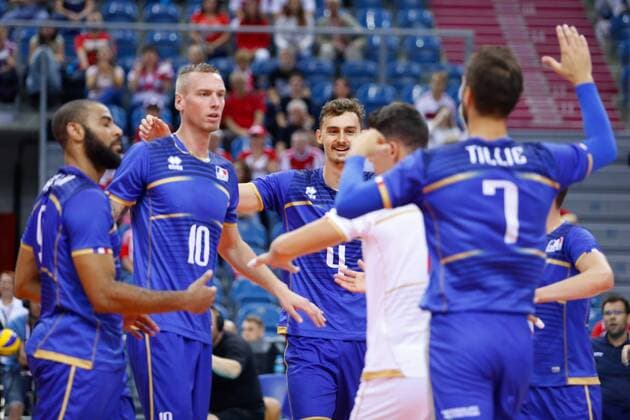 Volleyball, Länderspiel, Kanada - Frankreich KRAKOW 26.08.2018 SIATKOWKA XVI MEMORIAL HUBERTA JERZEGO WAGNERA --- VOLLEYBALL XVI HUBERT JERZY WAGNER MEMORIAL TOURNAMENT KANADA - FRANCJA CANADA - FRANCE N Z EARVIN NGAPETH KEVIN LE ROUX JEAN PATRY FOT ANNA KLEPACZKO FOTOPYK NEWSPIX.PL --- Newspix.pl  180826LUM008