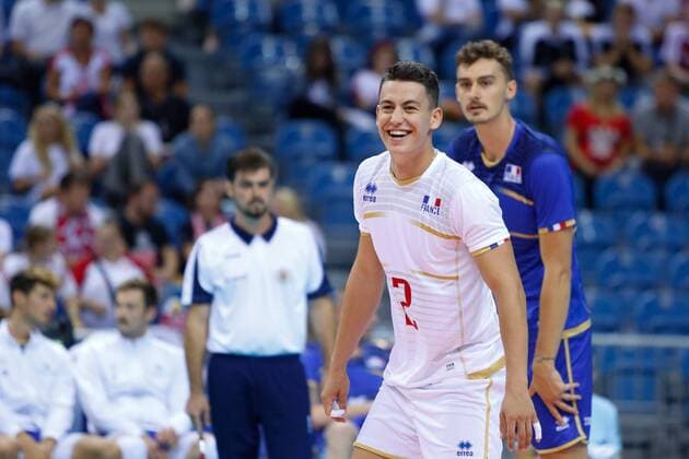 Volleyball, Länderspiel, Kanada - Frankreich KRAKOW 26.08.2018 SIATKOWKA XVI MEMORIAL HUBERTA JERZEGO WAGNERA --- VOLLEYBALL XVI HUBERT JERZY WAGNER MEMORIAL TOURNAMENT KANADA - FRANCJA CANADA - FRANCE N Z JENIA GREBENNIKOV JEAN PATRY FOT ANNA KLEPACZKO FOTOPYK NEWSPIX.PL --- Newspix.pl  180826LUM010