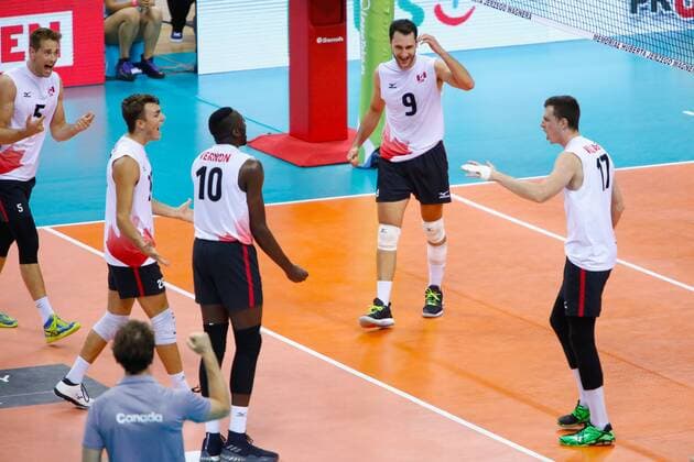 Volleyball, Länderspiel, Kanada - Frankreich KRAKOW 26.08.2018 SIATKOWKA XVI MEMORIAL HUBERTA JERZEGO WAGNERA --- VOLLEYBALL XVI HUBERT JERZY WAGNER MEMORIAL TOURNAMENT KANADA - FRANCJA CANADA - FRANCE N Z LUCAS VAN BERKEL ERIC LOEPPKY SHARON VERNON EVANS JASON DEROCCO GRAHAM VIGRASS FOT ANNA KLEPACZKO FOTOPYK NEWSPIX.PL --- Newspix.pl  180826LUM038