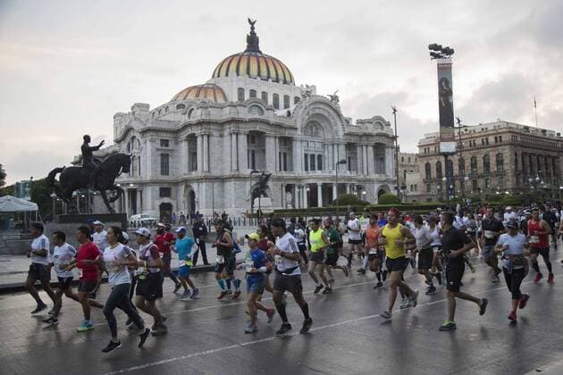Marathon in Mexiko Stadt August 26, 2018 - EUM20180826DEP25.JPG .CIUDAD DE MEXICO. SportDeporte-Maraton.- Aspectos de la edicion 36 del Maraton de la Ciudad de Mexico, que partio del Zocalo capitalino al Estadio Olimpico Universitario, el domingo 26 de agosto de 2018. Foto: Agencia EL UNIVERSALJuan Armando MartinezEELG Latin News: August 26, 2018  - ZUMAu78_ 20180826_zaf_u78_049 Copyright: xElxUniversalx