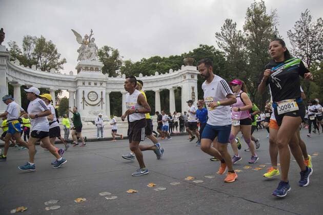 Marathon in Mexiko Stadt August 26, 2018 - EUM20180826DEP26.JPG .CIUDAD DE MEXICO. SportDeporte-Maraton.- Aspectos de la edicion 36 del Maraton de la Ciudad de Mexico, que partio del Zocalo capitalino al Estadio Olimpico Universitario, el domingo 26 de agosto de 2018. Foto: Agencia EL UNIVERSALJuan Armando MartinezEELG Latin News: August 26, 2018  - ZUMAu78_ 20180826_zaf_u78_051 Copyright: xElxUniversalx