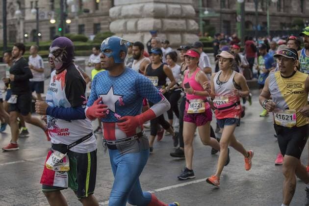 Marathon in Mexiko Stadt August 26, 2018 - EUM20180826DEP29.JPG .CIUDAD DE MEXICO. SportDeporte-Maraton.- Aspectos de la edicion 36 del Maraton de la Ciudad de Mexico, que partio del Zocalo capitalino al Estadio Olimpico Universitario, el domingo 26 de agosto de 2018. Foto: Agencia EL UNIVERSALJuan Armando MartinezEELG Latin News: August 26, 2018  - ZUMAu78_ 20180826_zaf_u78_052 Copyright: xElxUniversalx