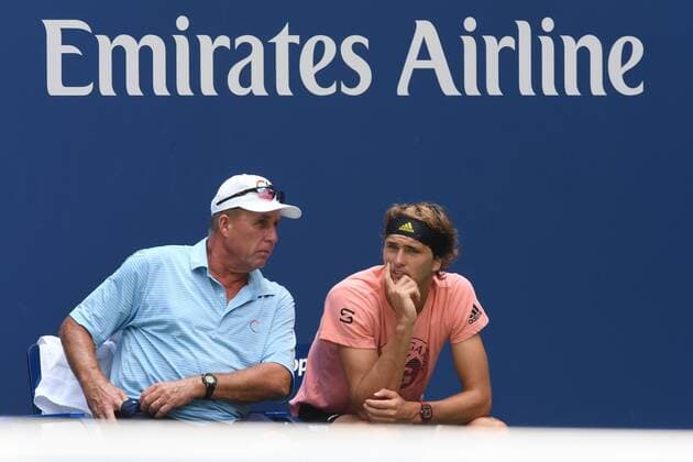 2018 Us Open Grand Slam New York USA Zverev Alexander Germany and his new Coach Lendl Ivan CZE 2018 Us Open