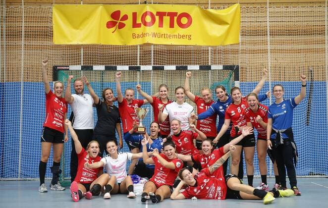 Ludwigsburg Lotto Cup final HSG Bad Wildungen Vipers red vs HSG Bensheim Auerbach black jubilee winner Bad Wildungen