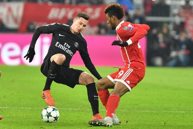 Changes Julian Draxler from Paris Saint German to FC Bayern Muenchen Archive picture Julian DRAXLER PSG action Combat against Kingsley COMAN Bayern Muenchen FC Bayern Munich Paris Saint Germain 3 1 Football Champions League group stage on 05 12 2017 A L A L A N A R A N A