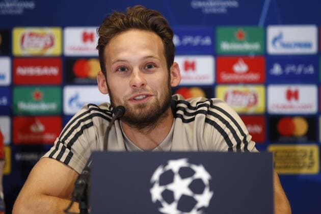 Daley Blind of Ajax during the UEFA Champions League play offs round second leg match between Dynamo Kyiv and Ajax Amsterdam at the NSK Olimpiyskyi on August 28, 2018 in Kyiv, Ukraine UEFA Champions League 2018 2019 xVIxVIxImagesx xMauricexvanxSteenxIVx 11912577
