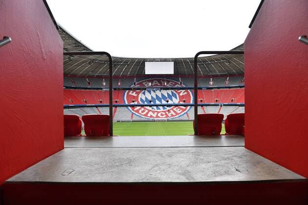 empty Allianz Arena stadium Sportstaette interior empty ranks empty Overview FC Bayern Muenchen am 27 08 2018