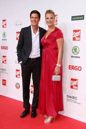 Maria Hoefl Riesch and husband Marcus Hoefl at the Sport Bild Award on 27.08.2018 in Hamburg Sportbild Award 2018 Presentation in Hamburg
